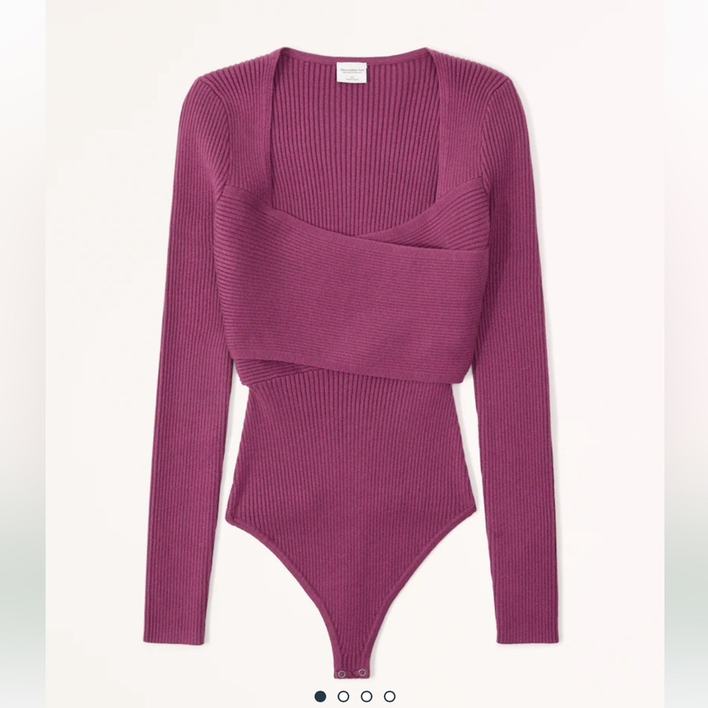 Abercrombie & Fitch LuxeSoft Wrap Sweater Bodysuit, Size XS